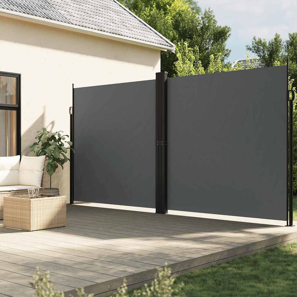 vidaXL Retractable Side Awning Anthracite 220x1000 cm