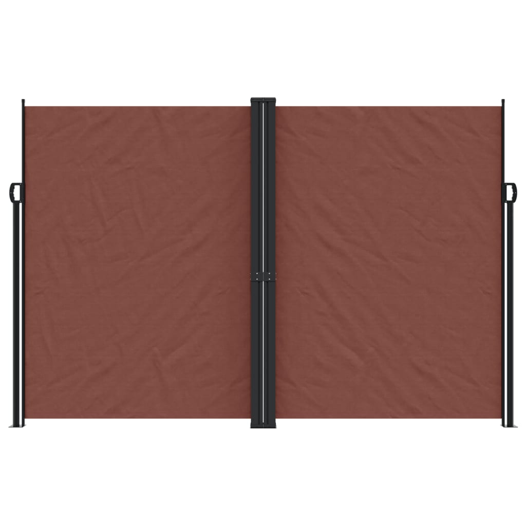 vidaXL Retractable Side Awning Brown 220x1000 cm