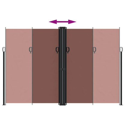 vidaXL Retractable Side Awning Brown 220x1000 cm