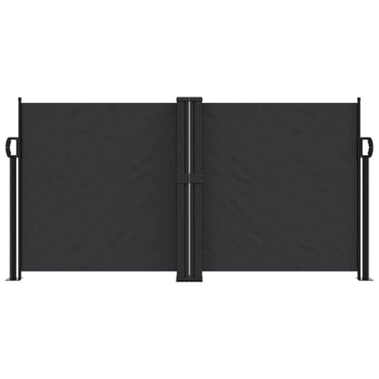 vidaXL Retractable Side Awning Black 120x1200 cm