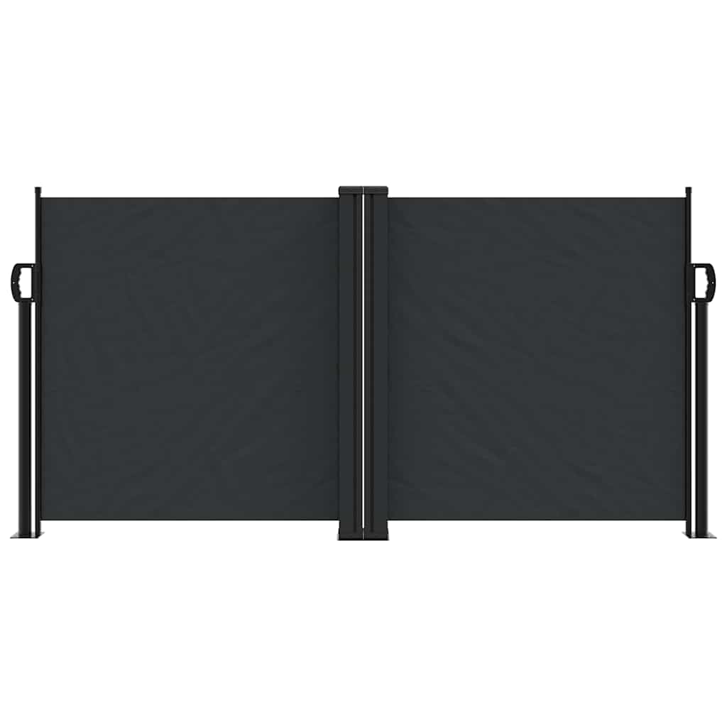 vidaXL Retractable Side Awning Black 120x1200 cm