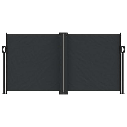 vidaXL Retractable Side Awning Black 120x1200 cm