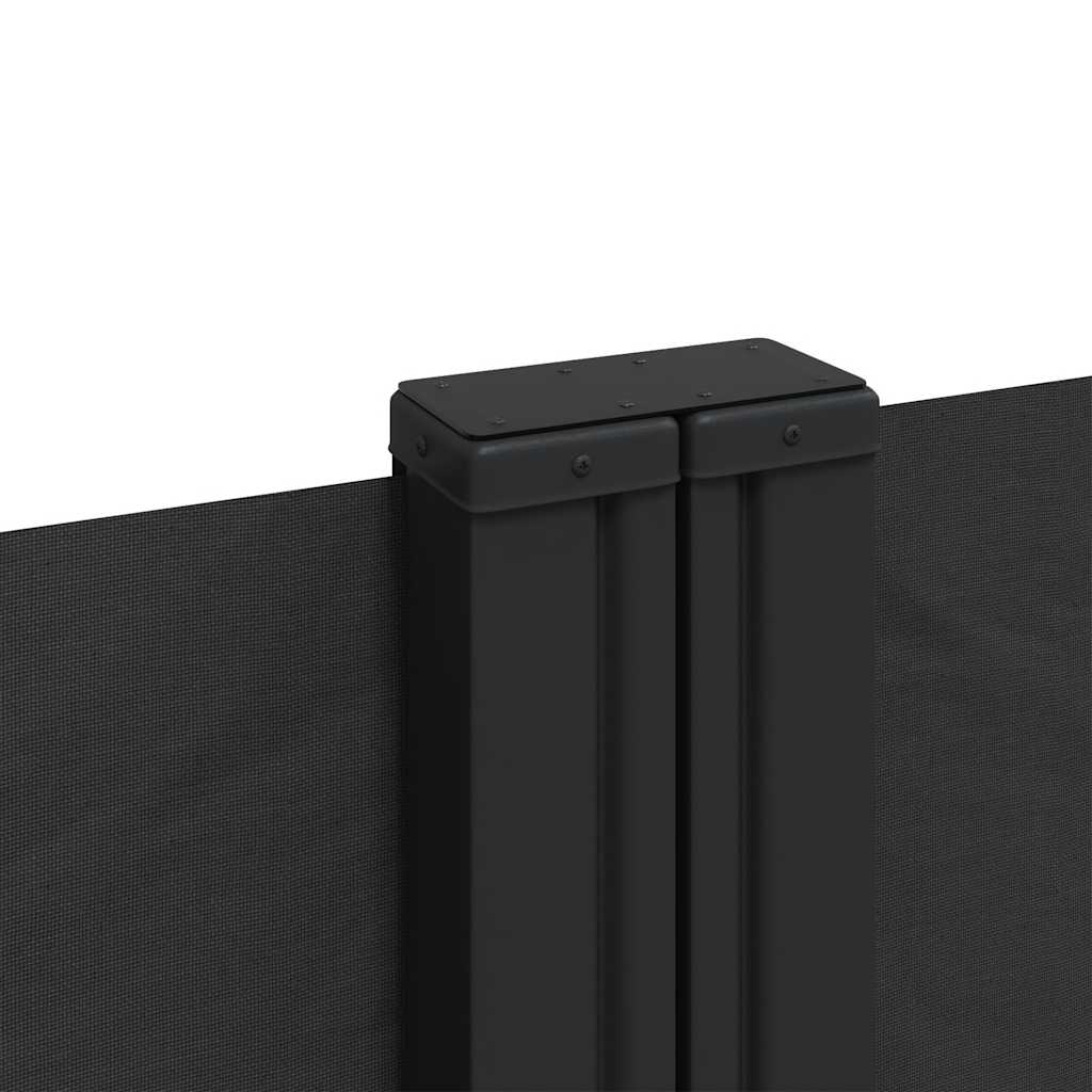 vidaXL Retractable Side Awning Black 120x1200 cm
