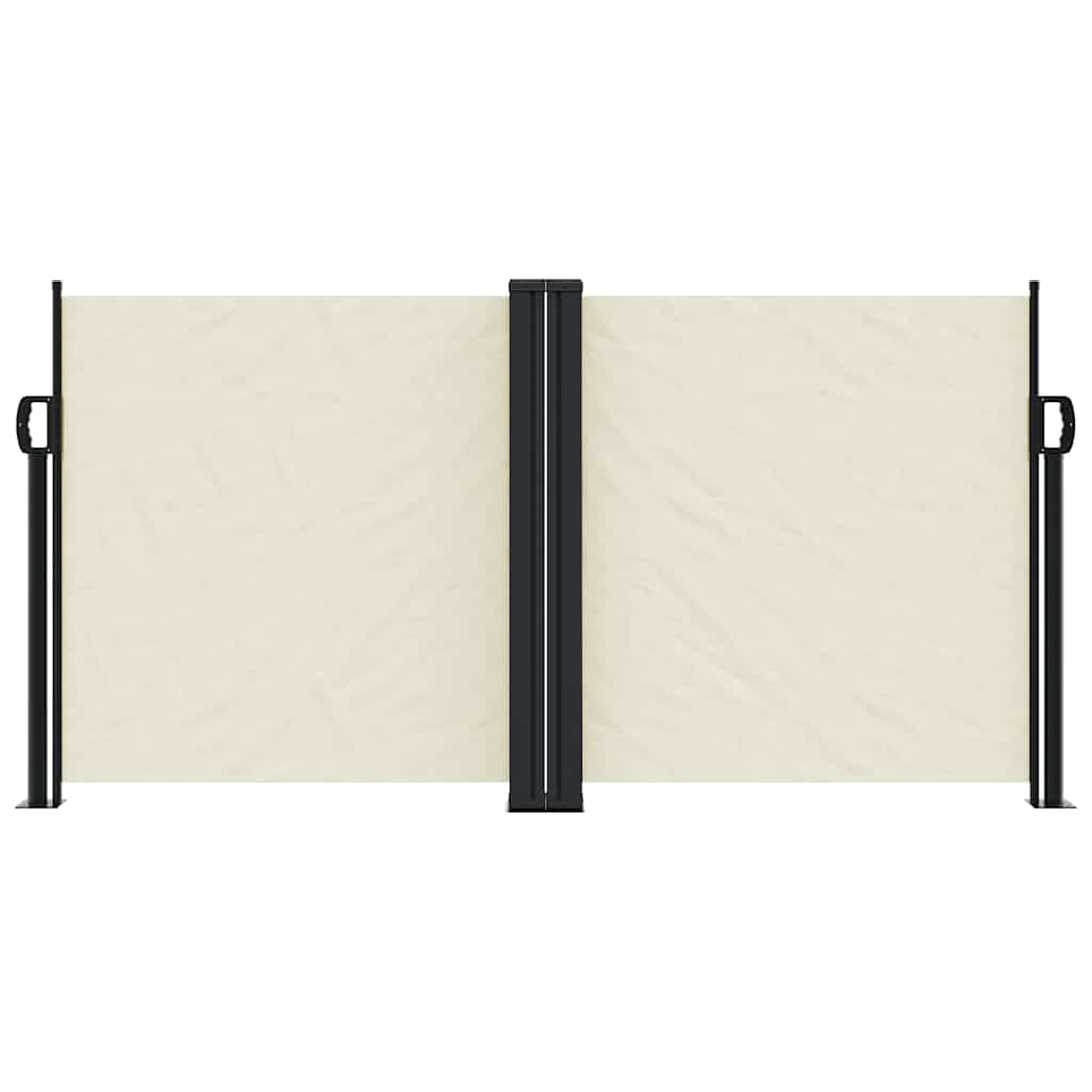 vidaXL Retractable Side Awning Cream 120x1200 cm