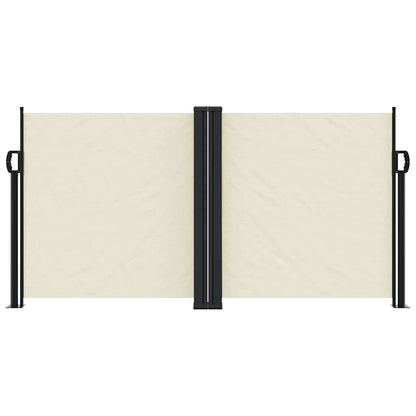 vidaXL Retractable Side Awning Cream 120x1200 cm