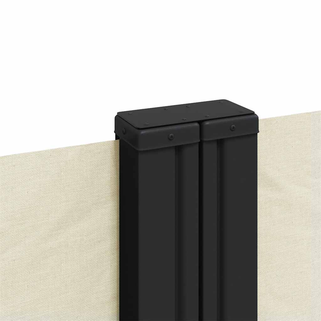 vidaXL Retractable Side Awning Cream 120x1200 cm