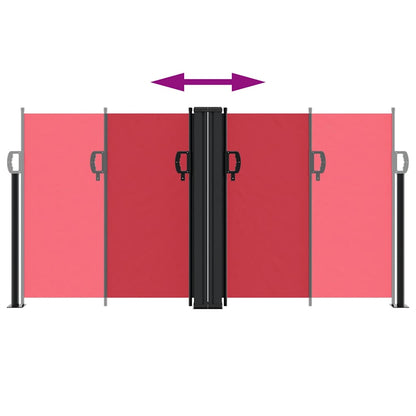vidaXL Retractable Side Awning Red 120x1200 cm