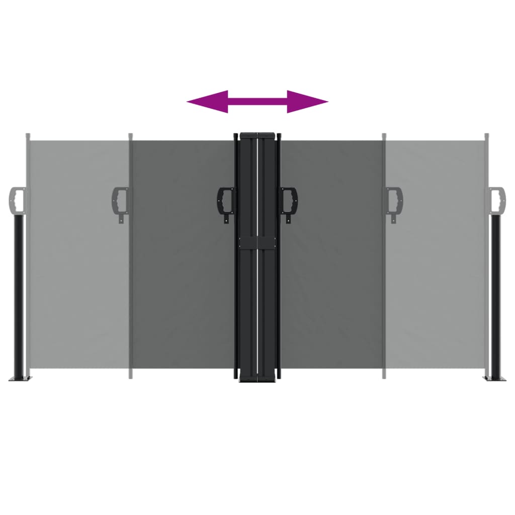 vidaXL Retractable Side Awning Anthracite 120x1200 cm