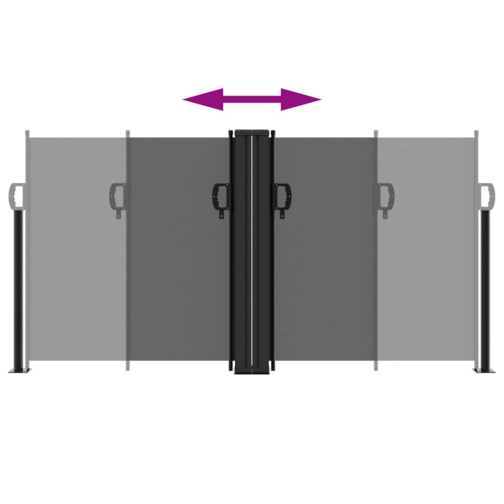 vidaXL Retractable Side Awning Anthracite 120x1200 cm