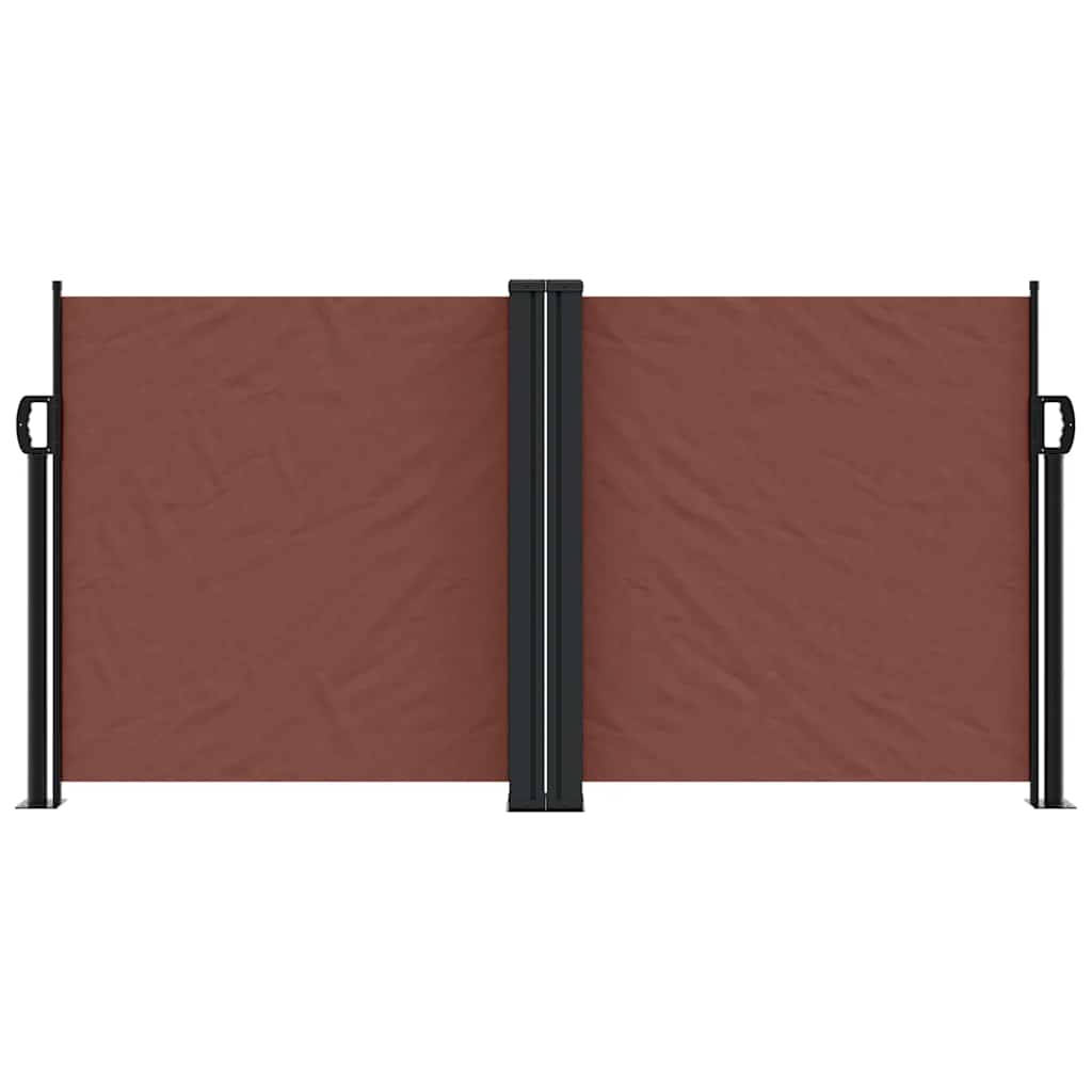 vidaXL Retractable Side Awning Brown 120x1200 cm