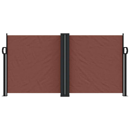 vidaXL Retractable Side Awning Brown 120x1200 cm
