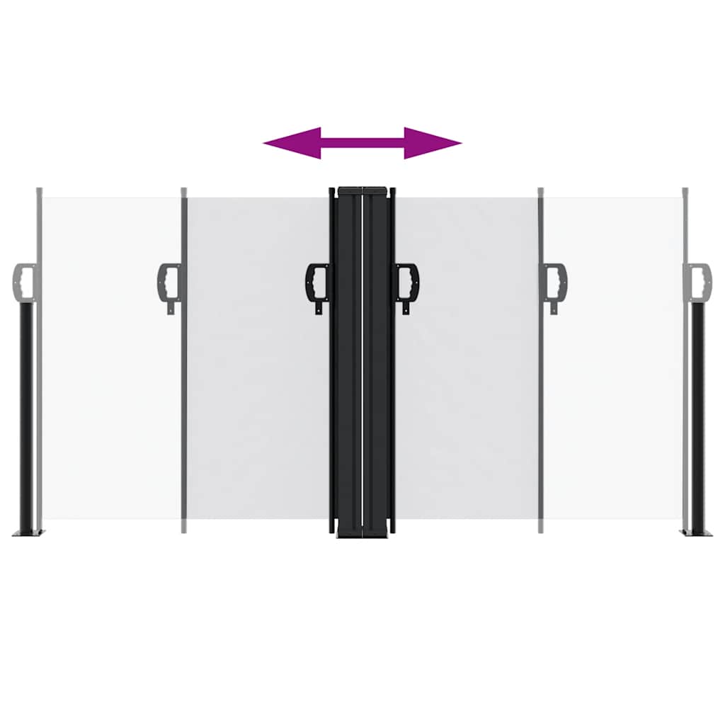 vidaXL Retractable Side Awning White 120x1200 cm