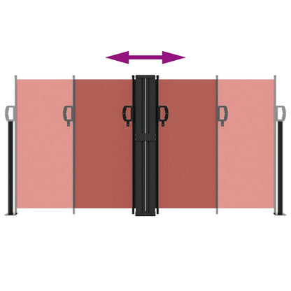 vidaXL Retractable Side Awning Terracotta 120x1200 cm