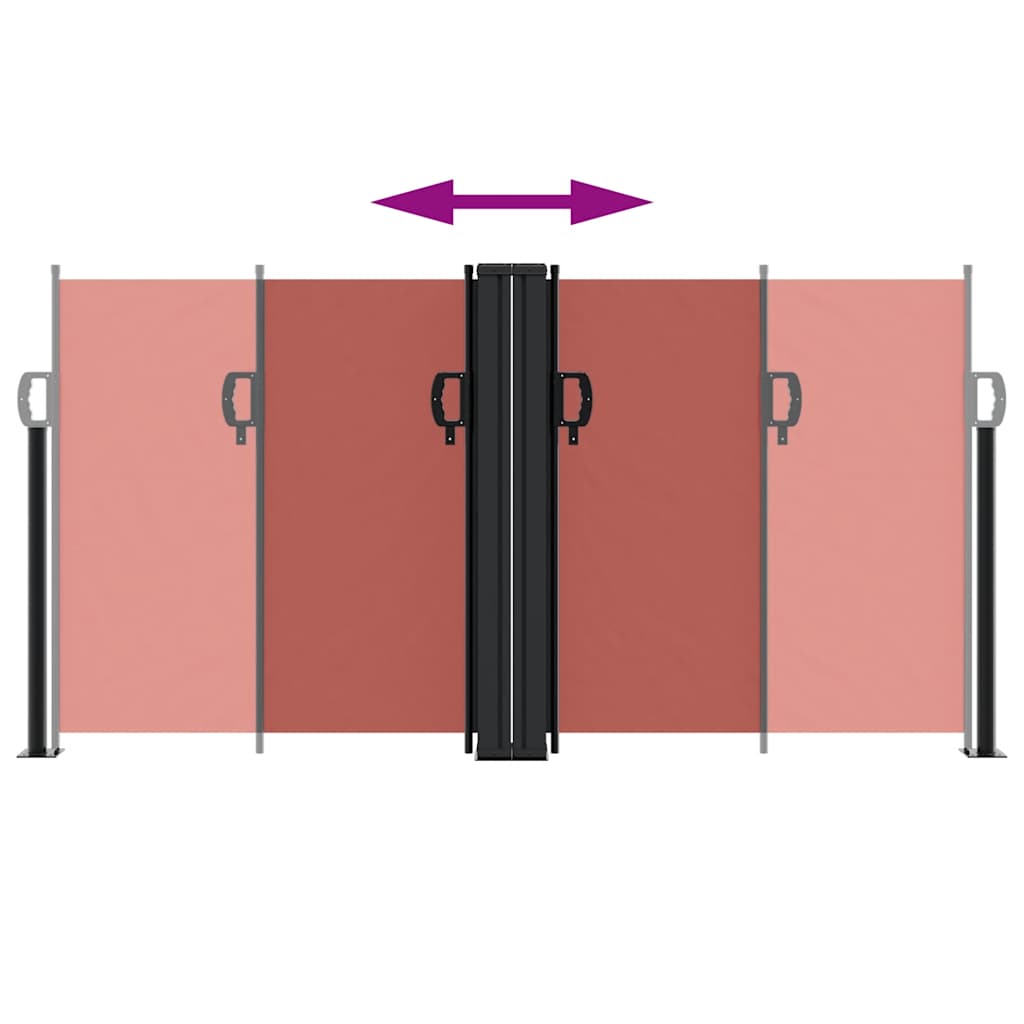 vidaXL Retractable Side Awning Terracotta 120x1200 cm