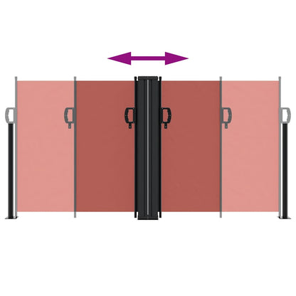 vidaXL Retractable Side Awning Terracotta 120x1200 cm