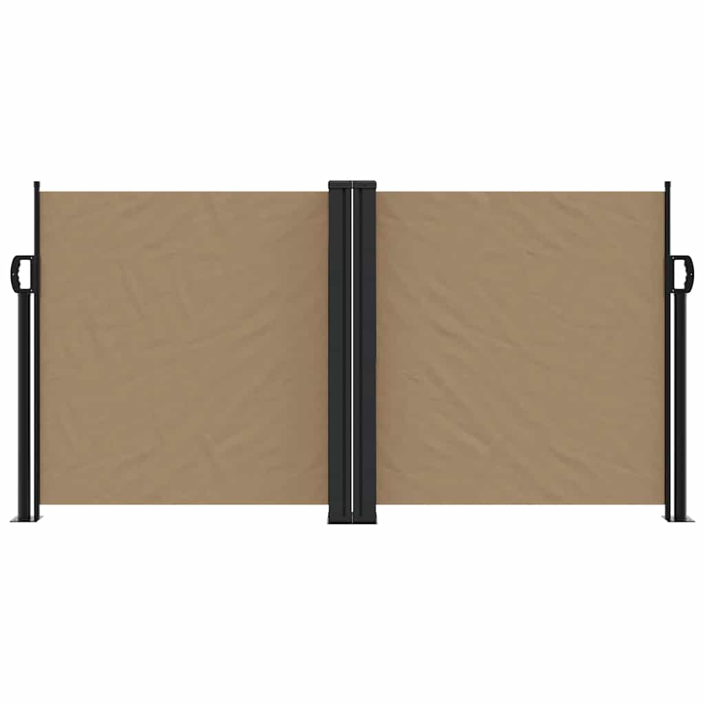 vidaXL Retractable Side Awning Taupe 120x1200 cm