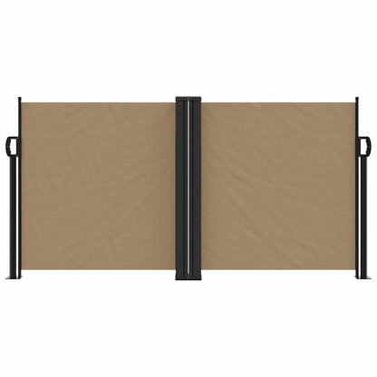 vidaXL Retractable Side Awning Taupe 120x1200 cm
