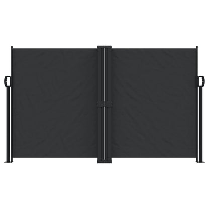 vidaXL Retractable Side Awning Black 140x1200 cm