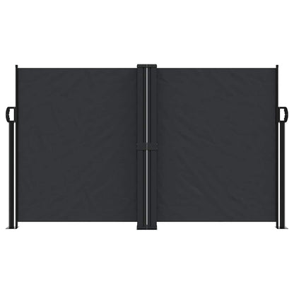 vidaXL Retractable Side Awning Black 140x1200 cm