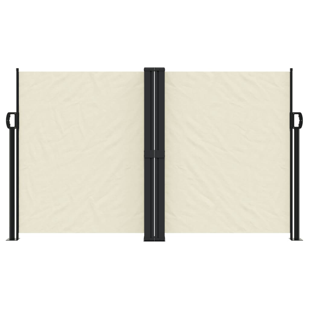 vidaXL Retractable Side Awning Cream 140x1200 cm