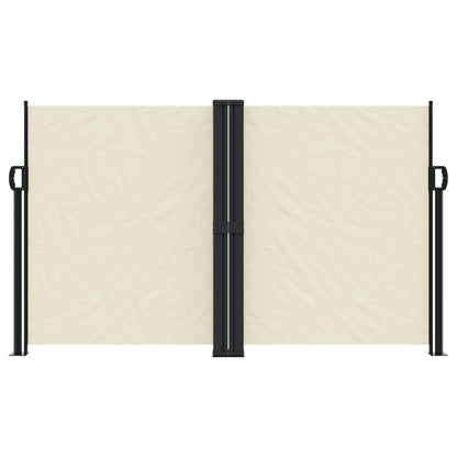 vidaXL Retractable Side Awning Cream 140x1200 cm