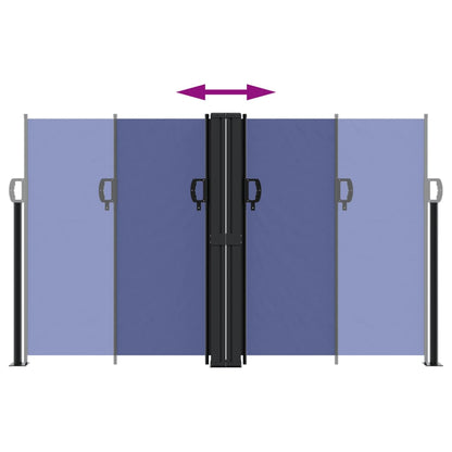 vidaXL Retractable Side Awning Blue 140x1200 cm