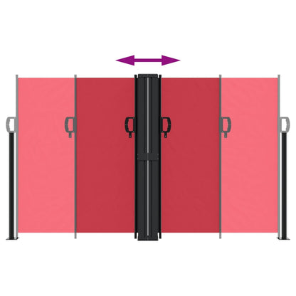 vidaXL Retractable Side Awning Red 140x1200 cm