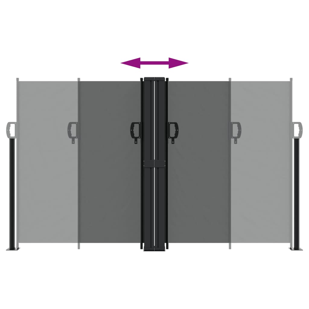 vidaXL Retractable Side Awning Anthracite 140x1200 cm