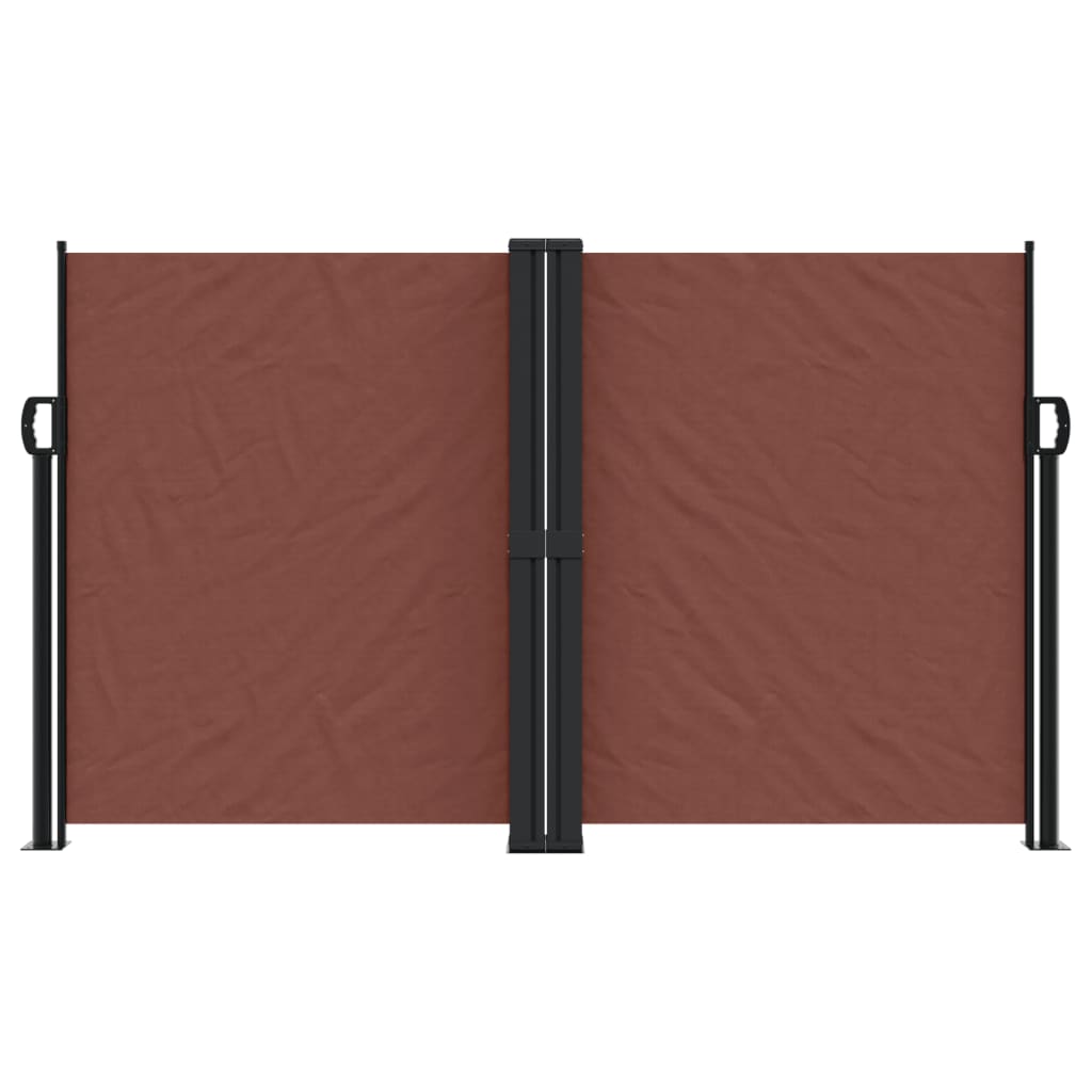 vidaXL Retractable Side Awning Brown 140x1200 cm