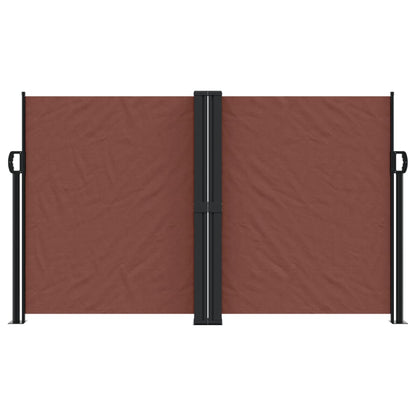 vidaXL Retractable Side Awning Brown 140x1200 cm