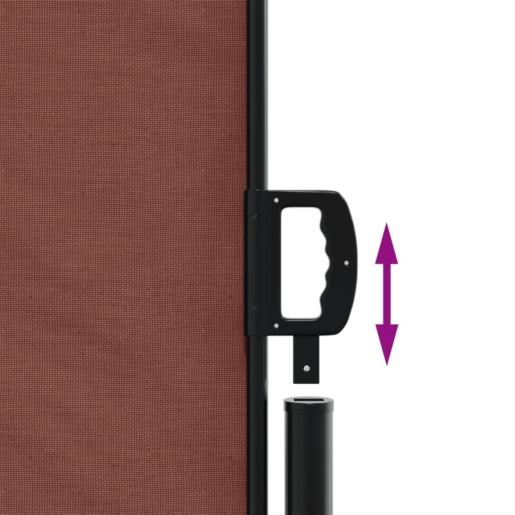 vidaXL Retractable Side Awning Brown 140x1200 cm