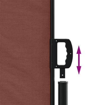 vidaXL Retractable Side Awning Brown 140x1200 cm