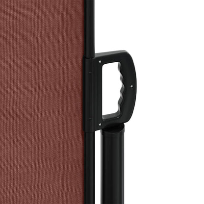 vidaXL Retractable Side Awning Brown 140x1200 cm