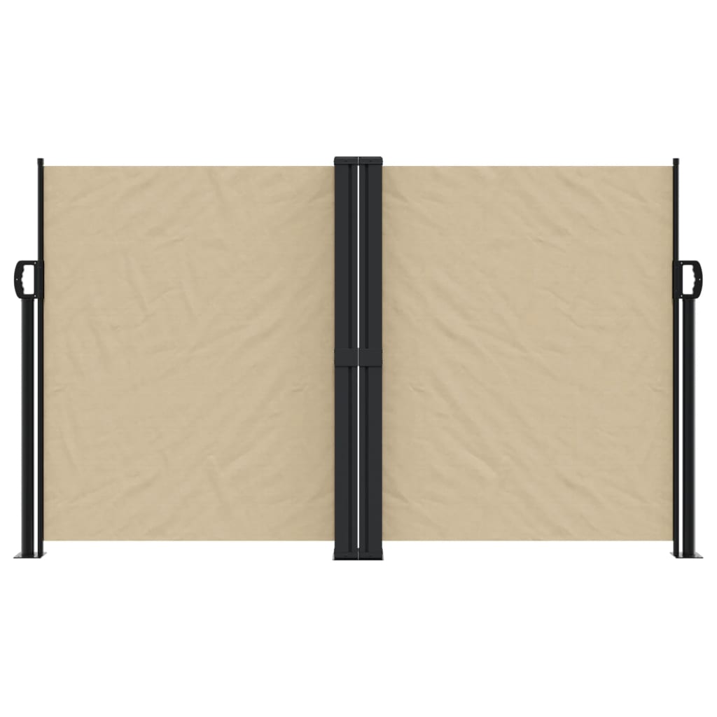 vidaXL Retractable Side Awning Beige 140x1200 cm