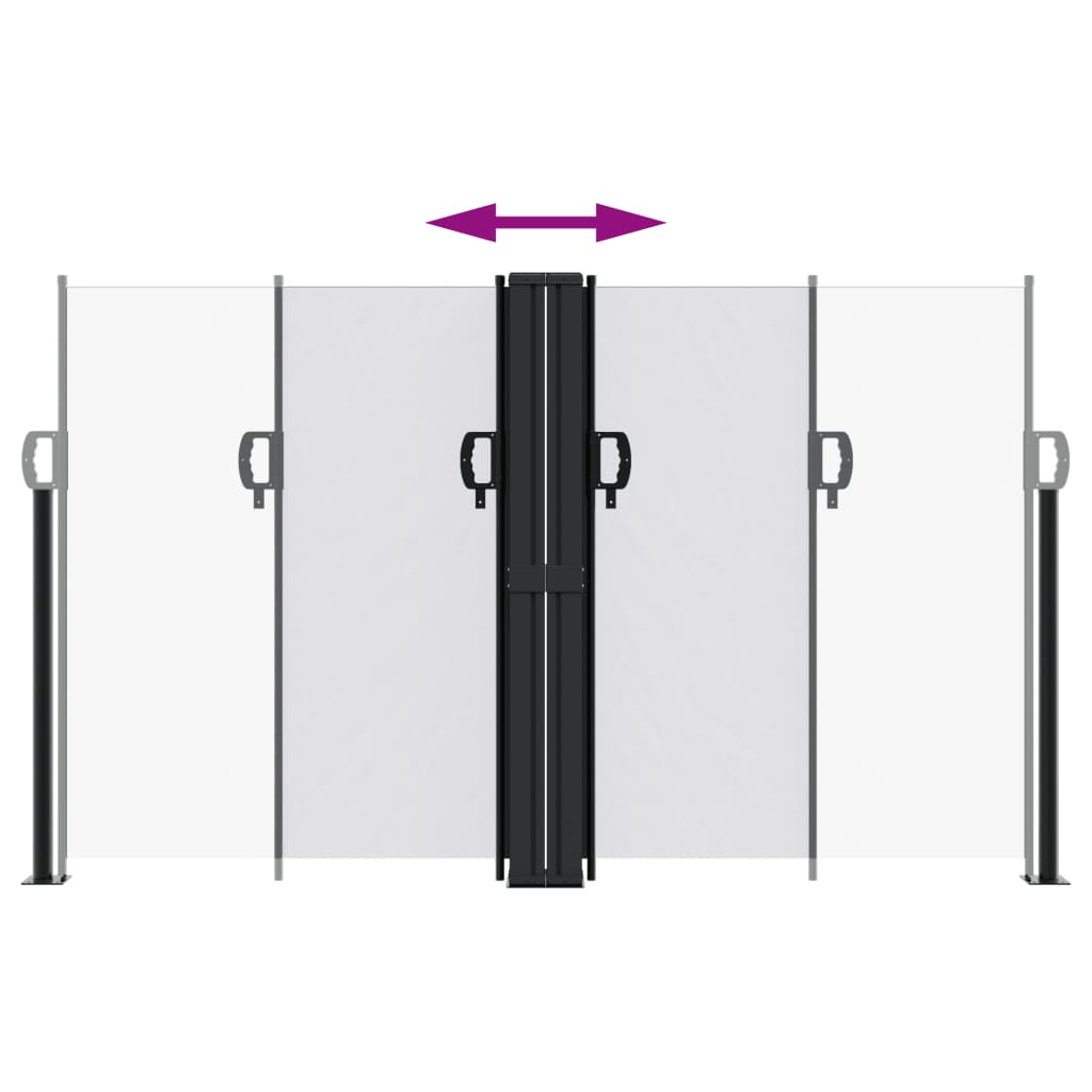 vidaXL Retractable Side Awning White 140x1200 cm