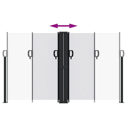 vidaXL Retractable Side Awning White 140x1200 cm