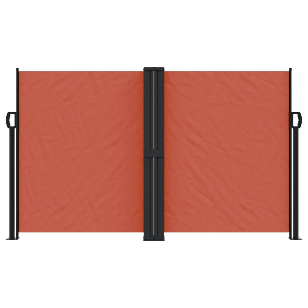 vidaXL Retractable Side Awning Terracotta 140x1200 cm