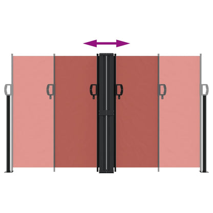 vidaXL Retractable Side Awning Terracotta 140x1200 cm