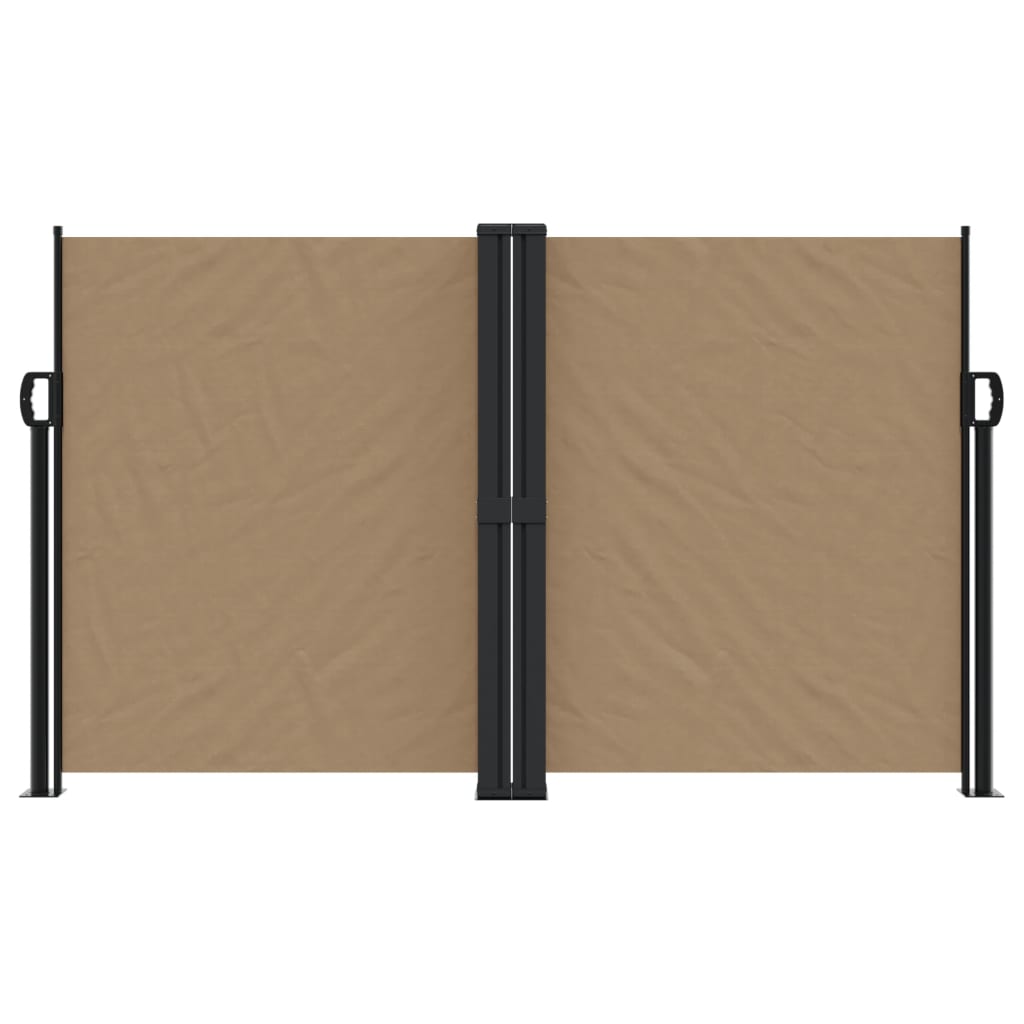 vidaXL Retractable Side Awning Taupe 140x1200 cm