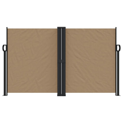 vidaXL Retractable Side Awning Taupe 140x1200 cm