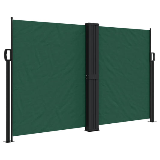 vidaXL Retractable Side Awning Dark Green 140x1200 cm