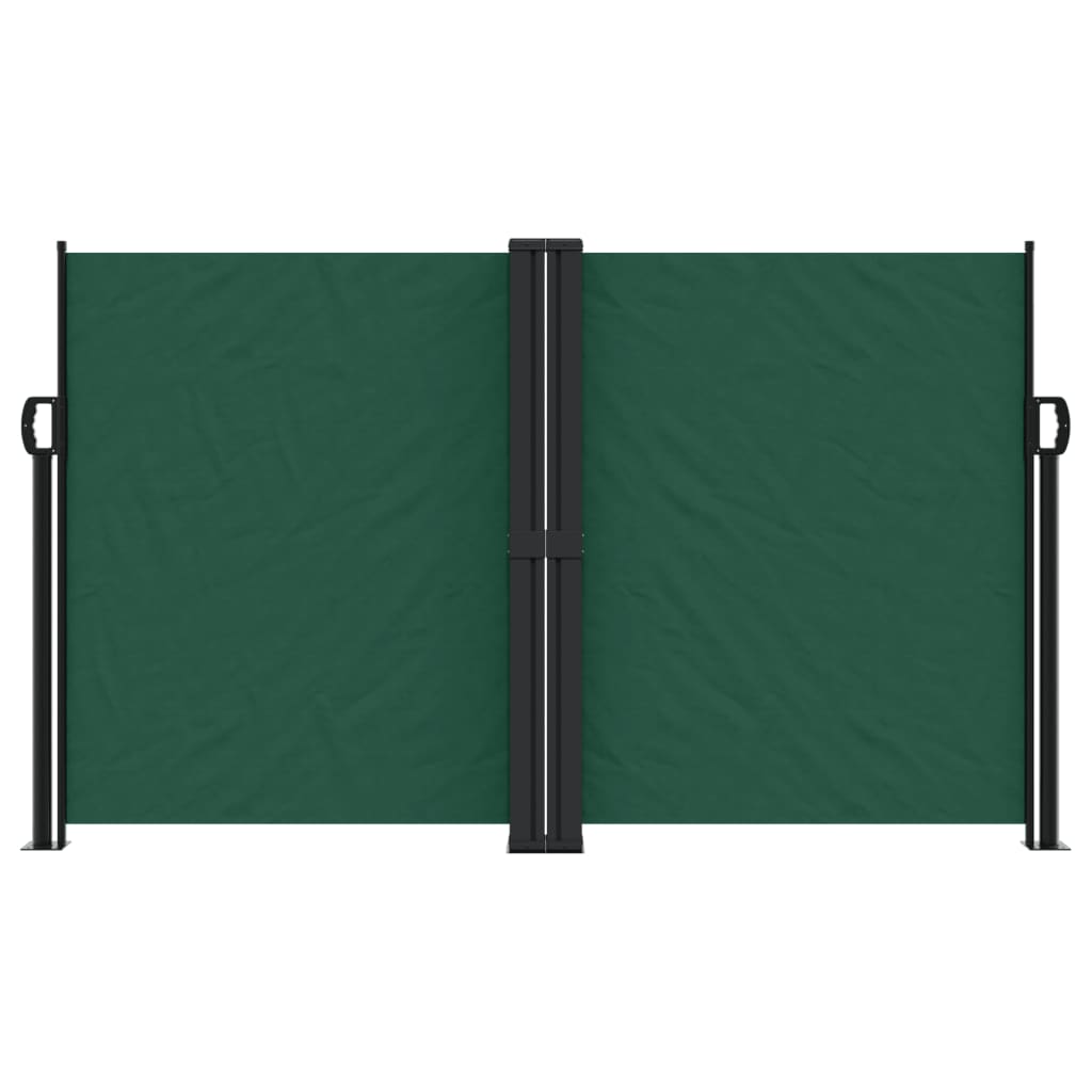 vidaXL Retractable Side Awning Dark Green 140x1200 cm