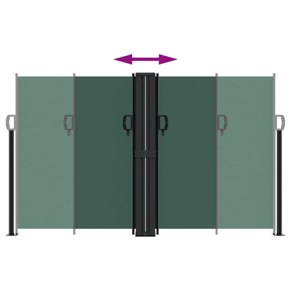 vidaXL Retractable Side Awning Dark Green 140x1200 cm