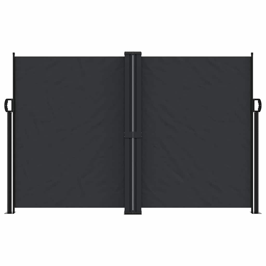 vidaXL Retractable Side Awning Black 160x1200 cm