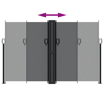 vidaXL Retractable Side Awning Black 160x1200 cm