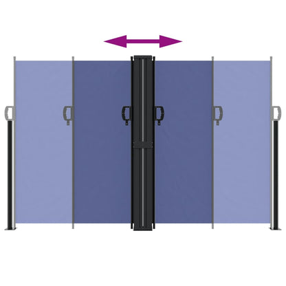 vidaXL Retractable Side Awning Blue 160x1200 cm