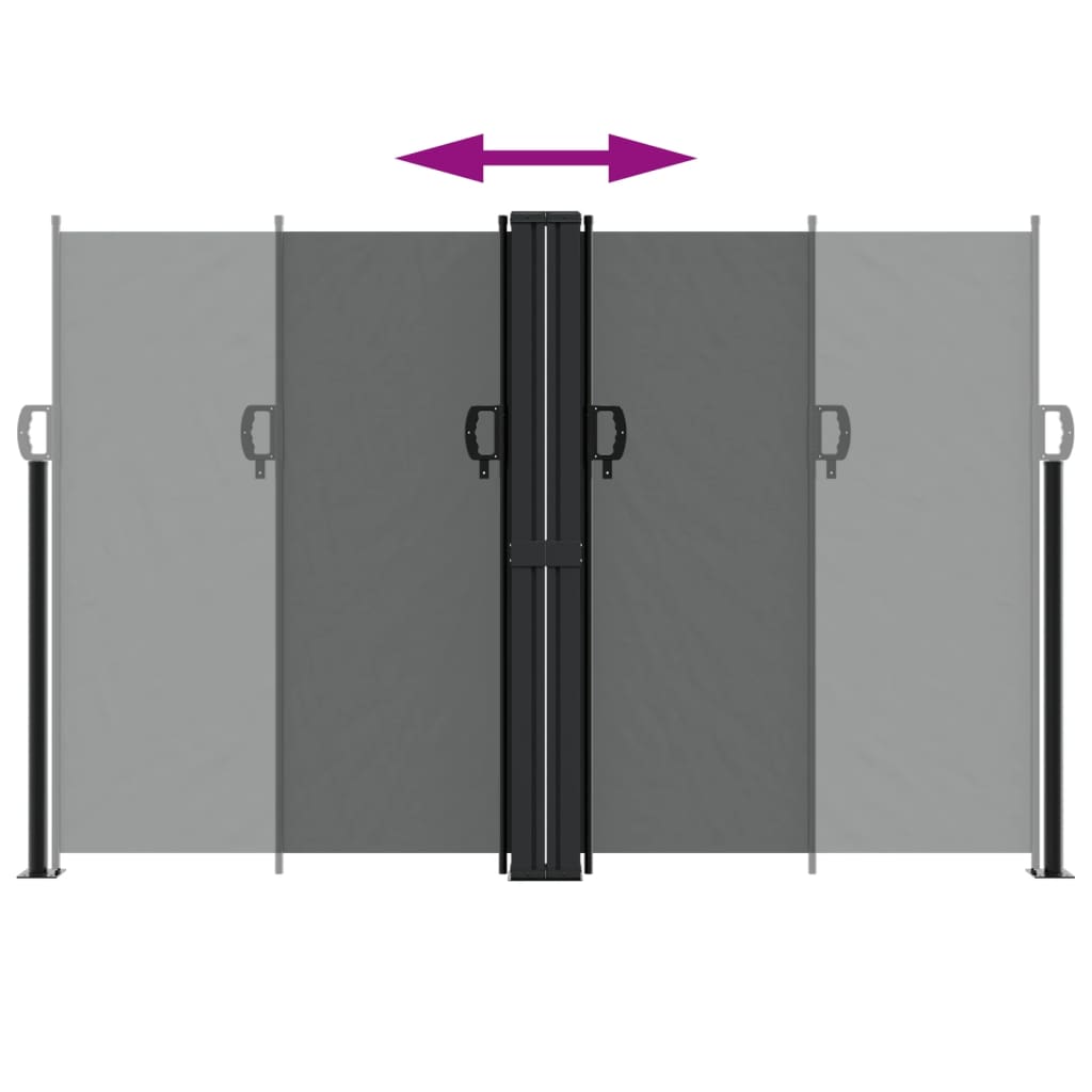 vidaXL Retractable Side Awning Anthracite 160x1200 cm
