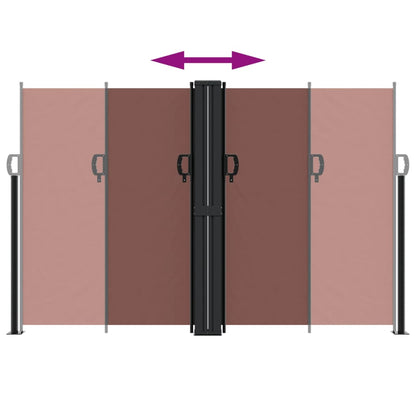 vidaXL Retractable Side Awning Brown 160x1200 cm
