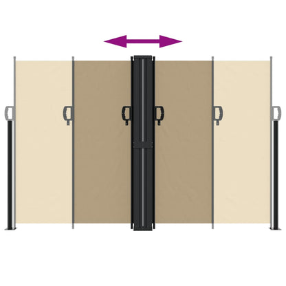 vidaXL Retractable Side Awning Beige 160x1200 cm