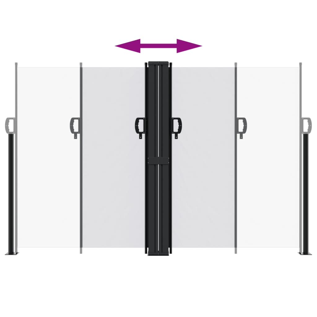 vidaXL Retractable Side Awning White 160x1200 cm
